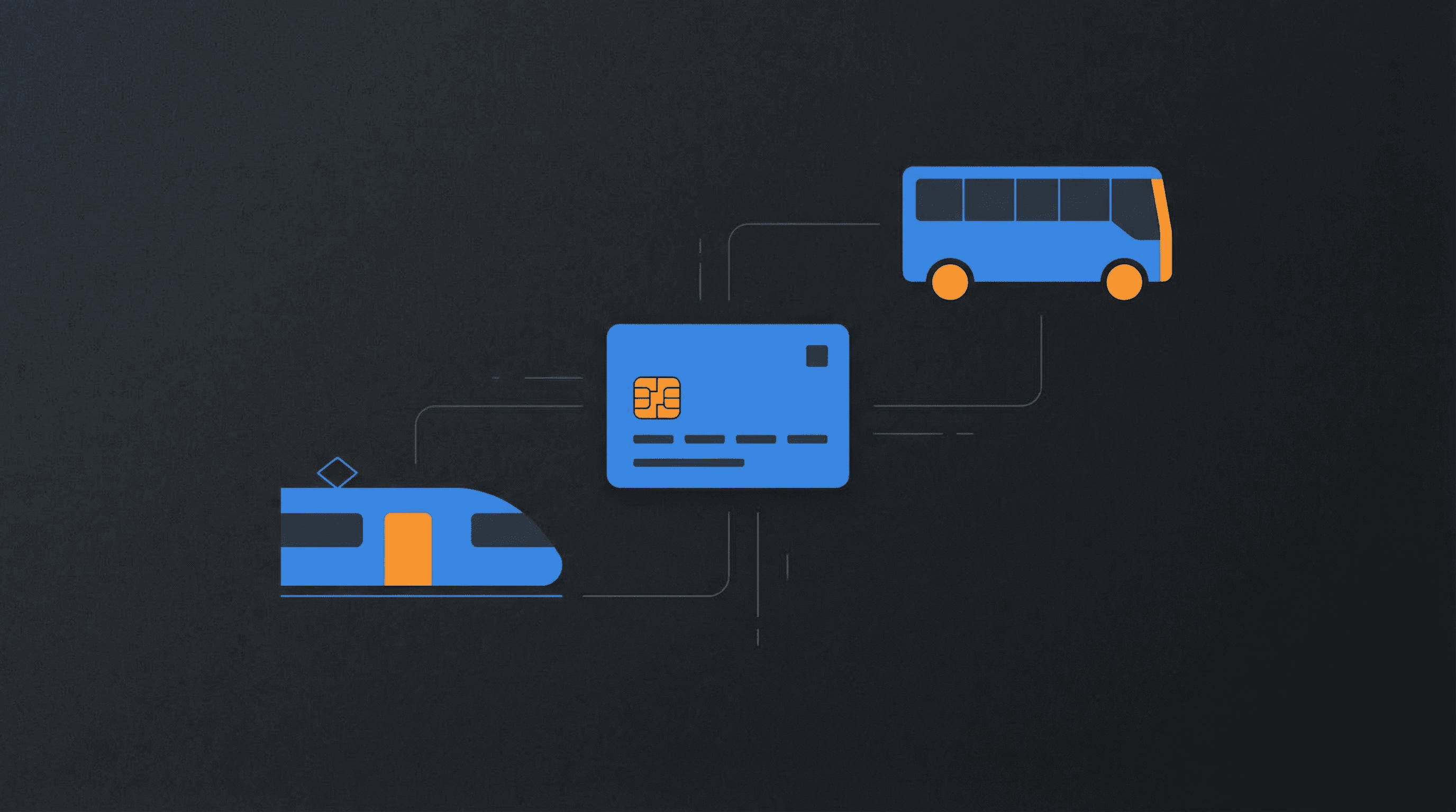 Abstrakte Illustration zum Thema Deutschlandticket und öffentlicher Nahverkehr